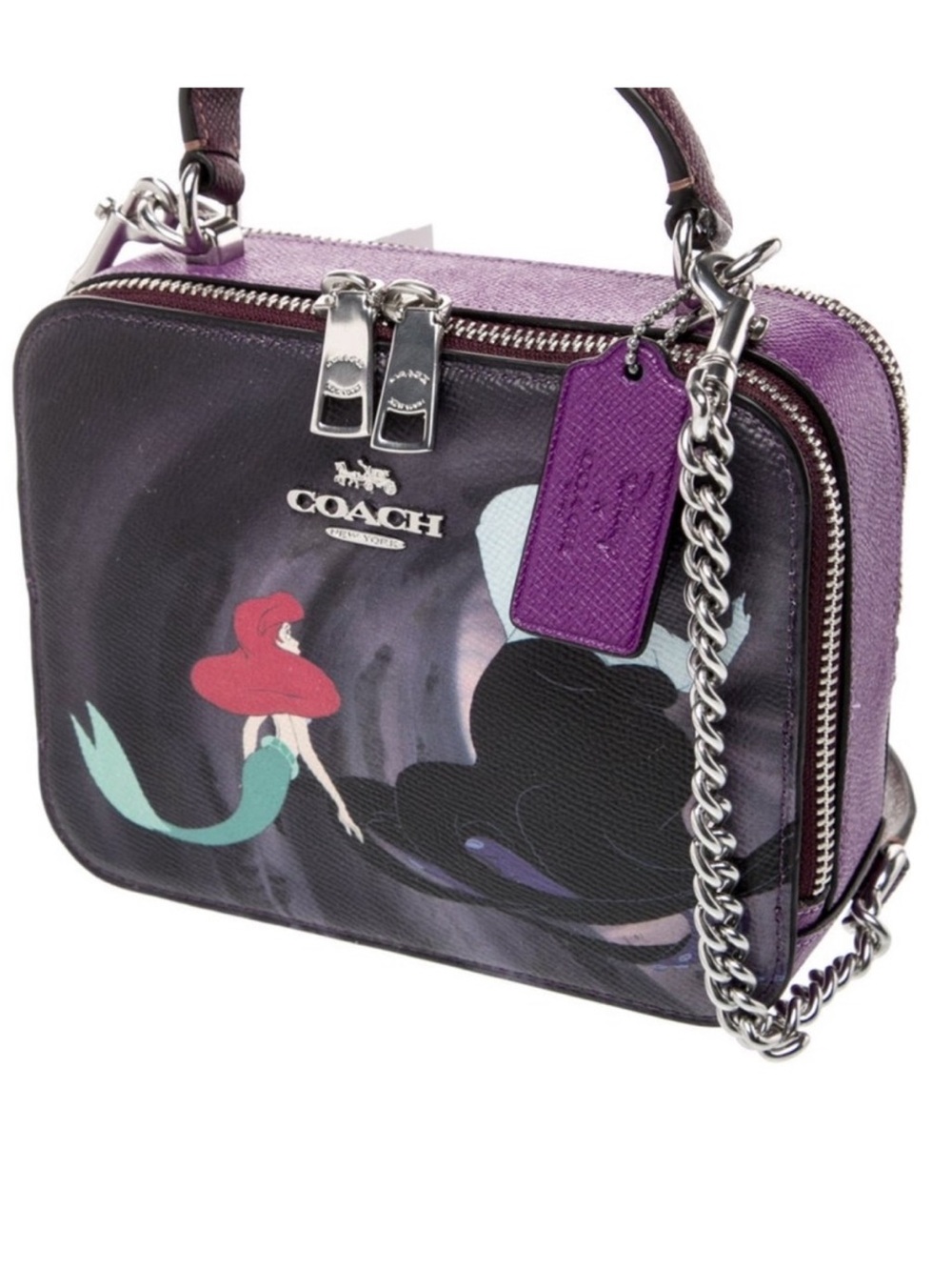 Disney x Coach Villains Ursula Ariel Box Crossbody Bag Little Mermaid NWT CC375 - Picture 16 of 16